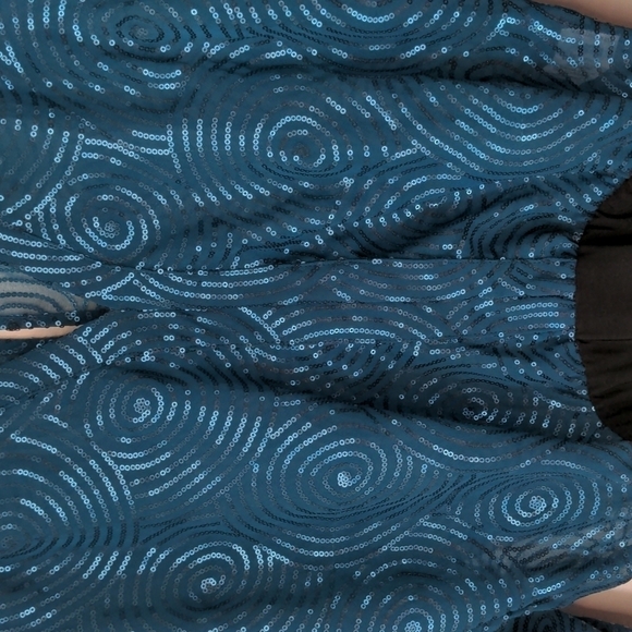 NMZ Collection Turquoise Sequin Bodysuit small - Picture 4 of 12